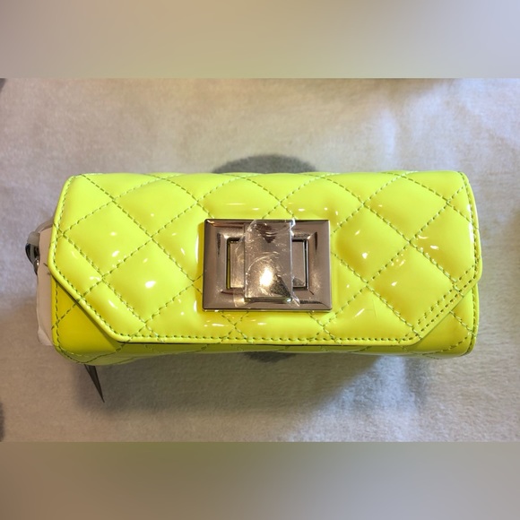 Steve Madden Bags Steve Madden Neon Yellow Bchrissy Quilted Patent